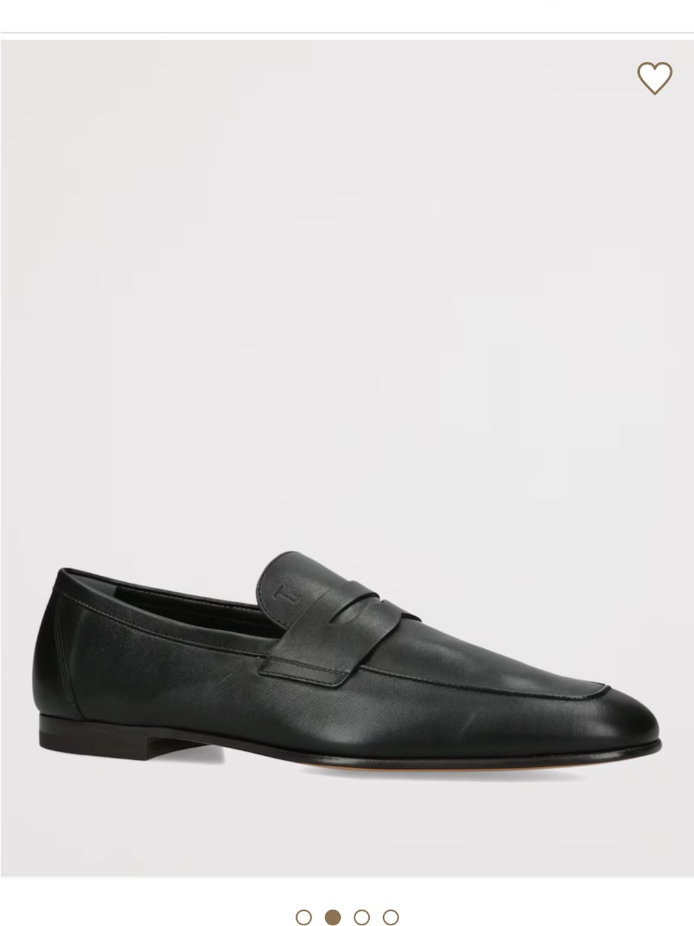 Tod’s Women’s Black Leather Penny Loafers 38